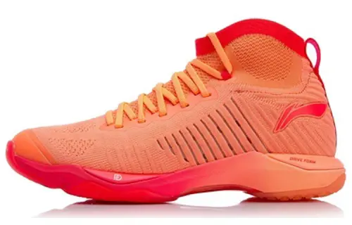 Li Ning Cushioning Rebound Low top Badminton Shoes Women's Neon Light Orange