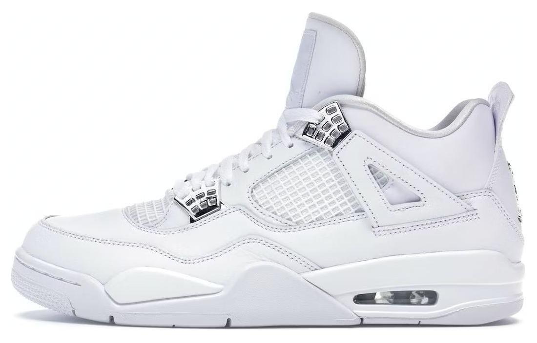 Мужские кроссовки Jordan Air Jordan 4 retro pure money (белые)