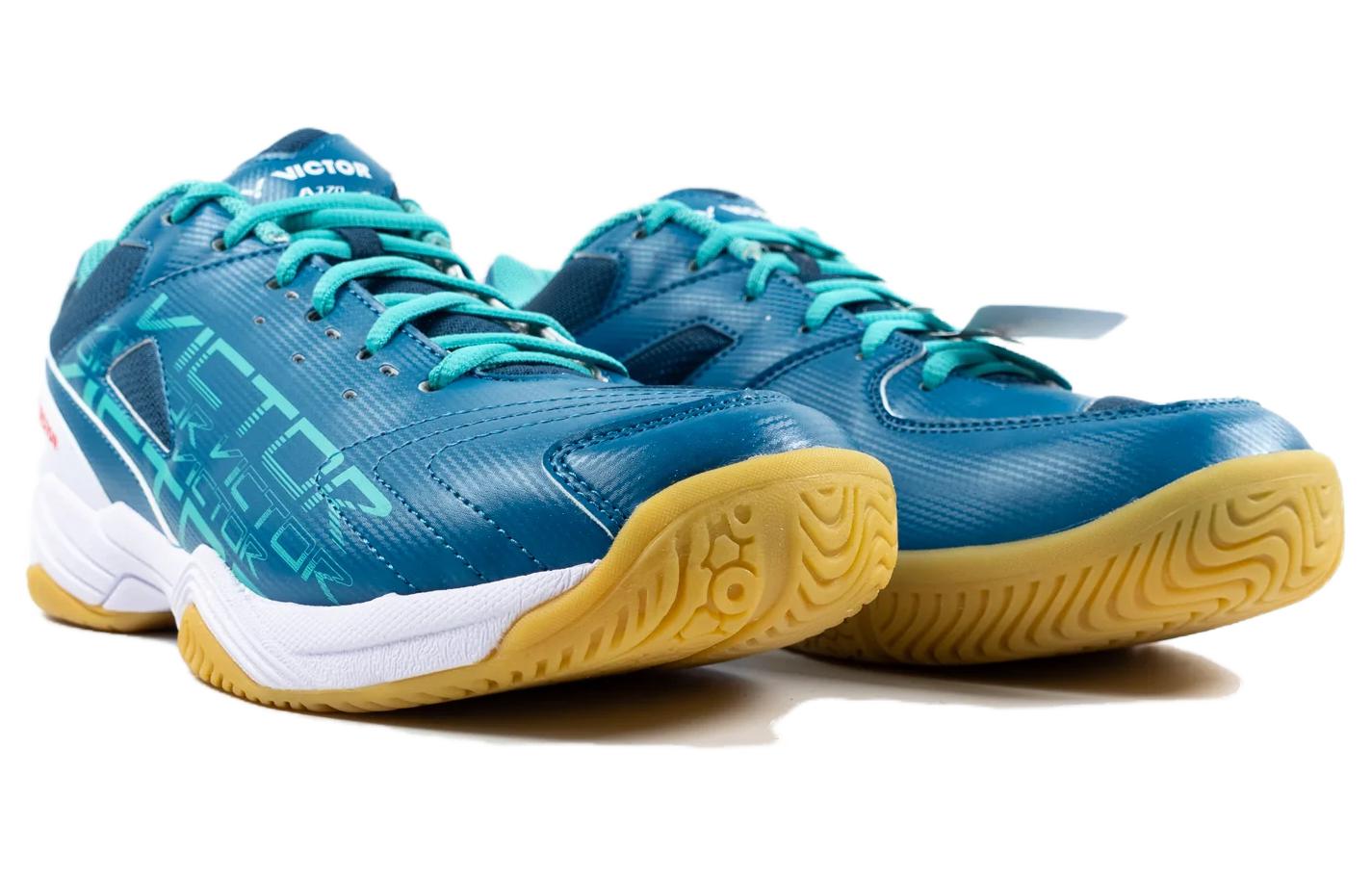 VICTOR Slip Resistant Badminton Shoes Unisex Green Blue
