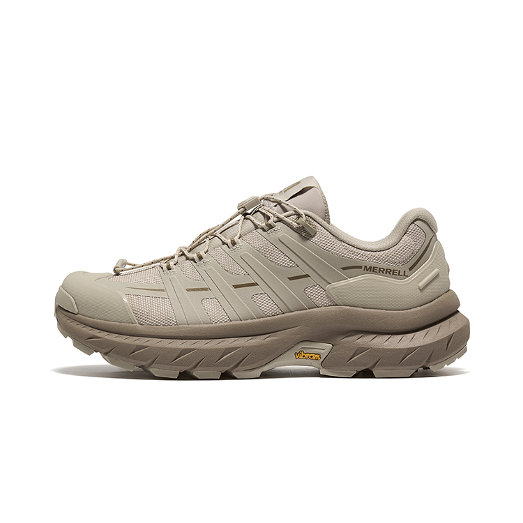 MERRELL Cushioning, Wear Resistant Low top Hiking Shoes Unisex Gray Khaki