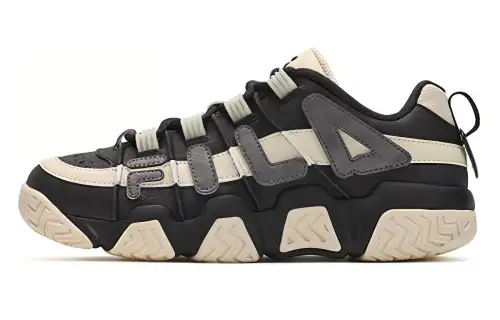 FILA FUSION BUSTER Puffy Shoes Low top Vintage Basketball Shoes Women's Black White