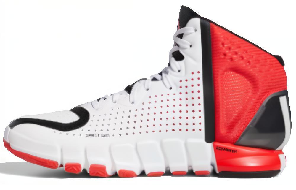 Мужские кроссовки adidas D Rose 4 Geek Up (бело-красные)