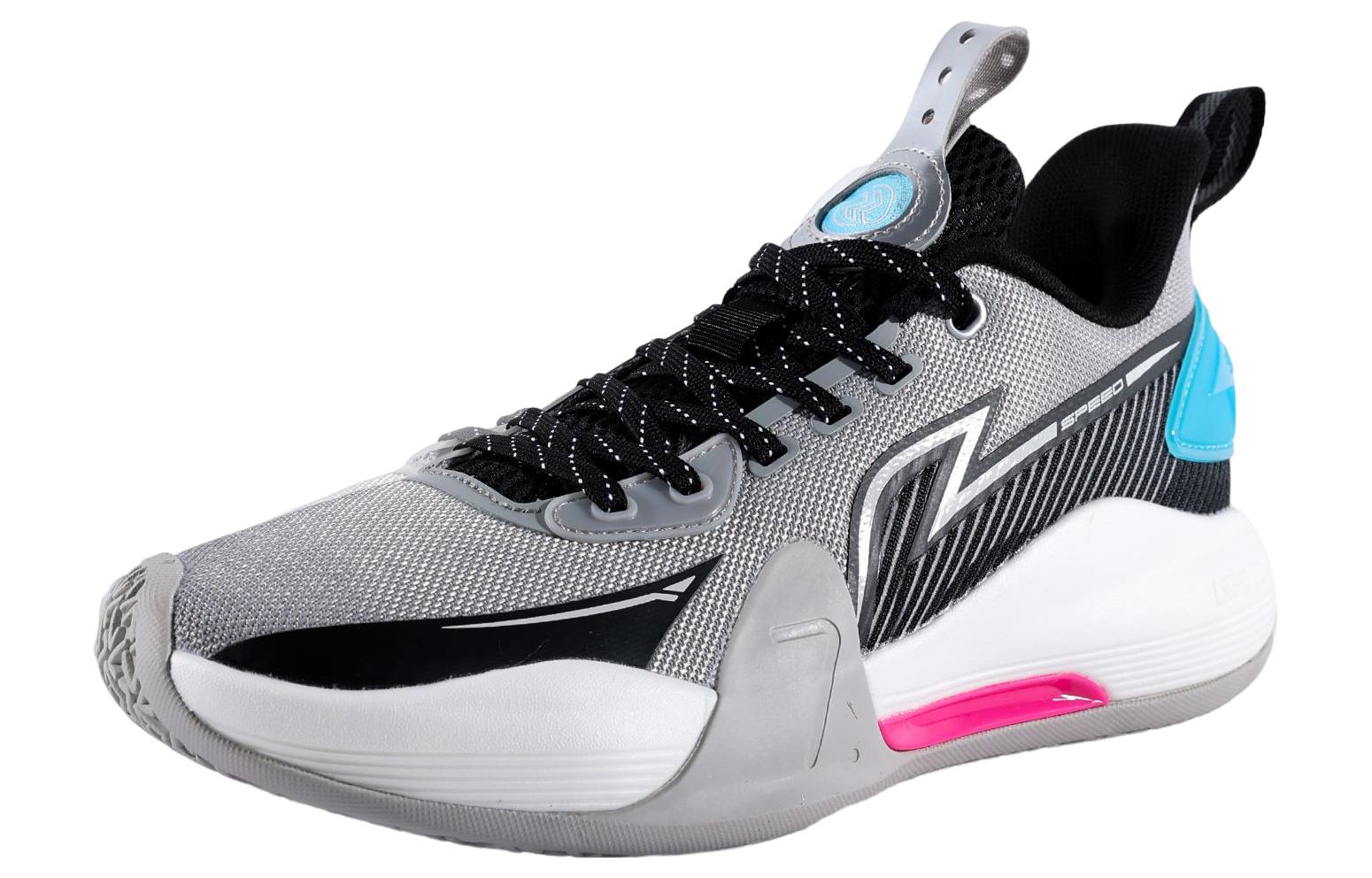 Li Ning Speed 7 Cushioning Slip Resistant Abrasion Resistant Low top Basketball Shoes Men’s Gray Black Blue