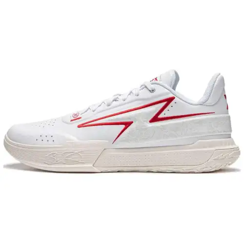 Li Ning GenerationZ Slip Resistant Abrasion Resistant Low top Basketball Shoes Men's White