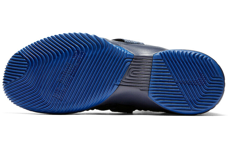 Мужские кроссовки Nike zoom soldier 12 LeBron "Blackened Blue" (темно-синие) — Тёмно-синий — фото 5