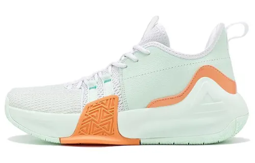 Peak Raid Raid 1.0 shock-absorbing and rebounding lightweight fabric synthetic leather shock-absorbing, non-slip and wear-resistant mid-top power practical basketball shoes men's gouache green