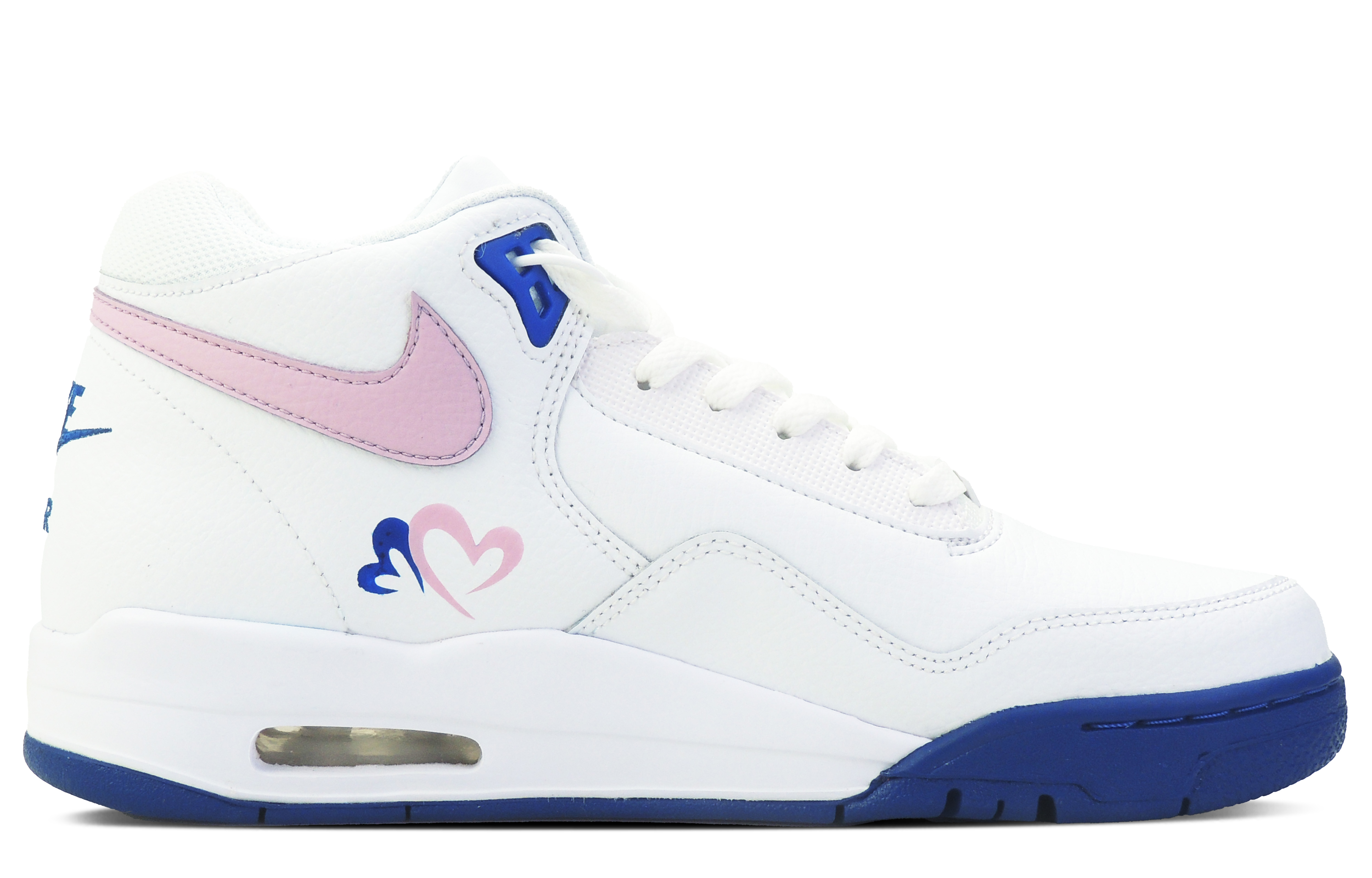 Nike Flight Legacy Slam Dunk, Akira Kaede Mid top Vintage Basketball Shoes Men’s Blue White Pink