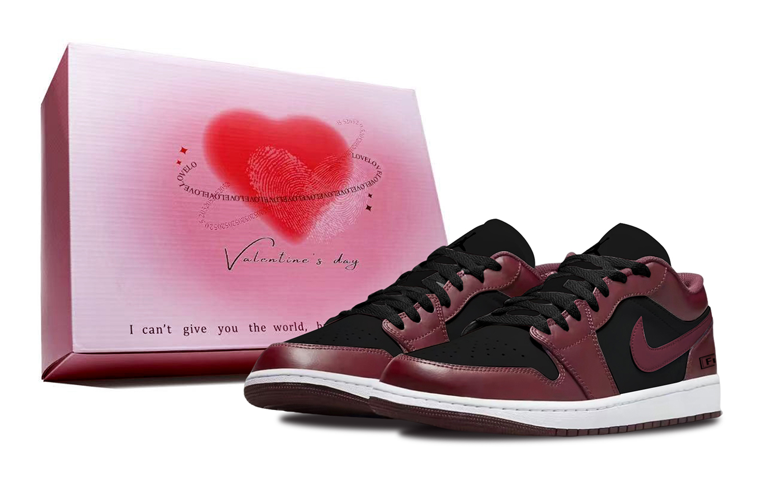 Jordan Air Jordan 1 Abrasion Resistant Low top Vintage Basketball Shoes Unisex Red Black