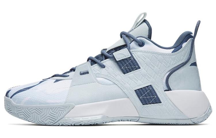 Anta Speedy 2 Cushioning, Wear Resistant Mid top Basketball Shoes Men's Light Mist Gray