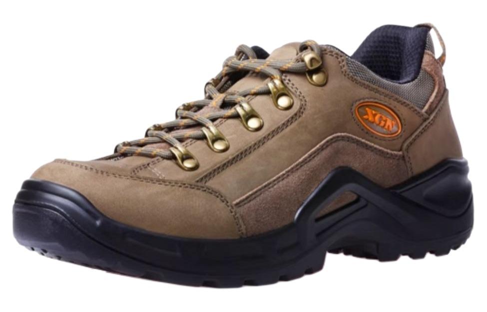 XGN Slip Resistant, Abrasion Resistant, Waterproof, And Breathable Low top Hiking Shoes Unisex Brown