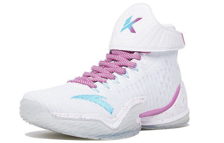 Anta KT3 KT Vintage High top Performance Basketball Shoes Men’s White Blue Pink