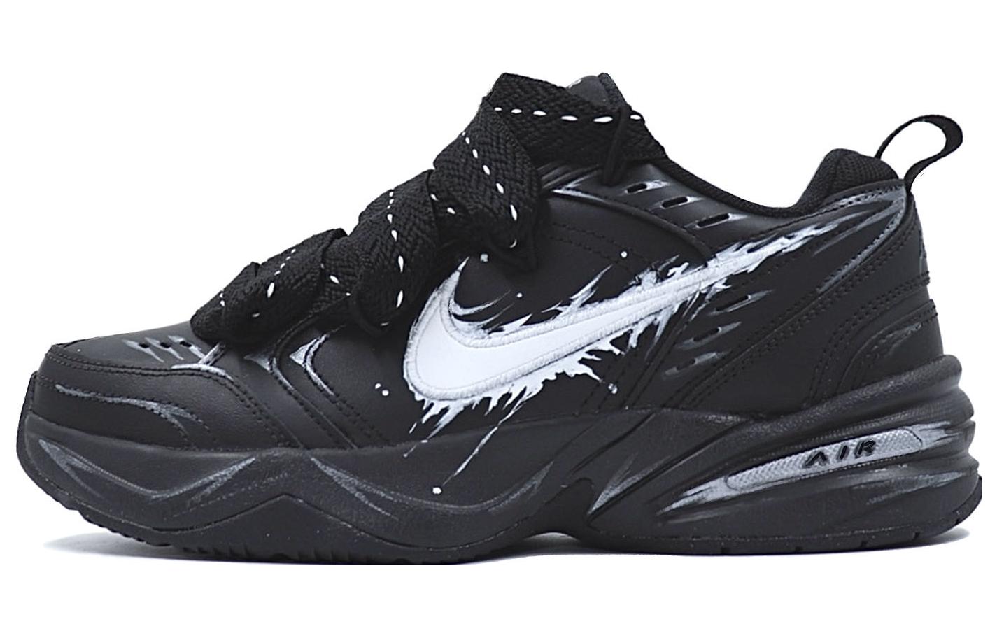 Nike Air Monarch 4 Low top Chunky Sneakers Unisex Obsidian Black Silver