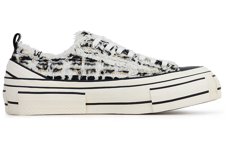 XVESSEL Low top Canvas Shoes Unisex Black White
