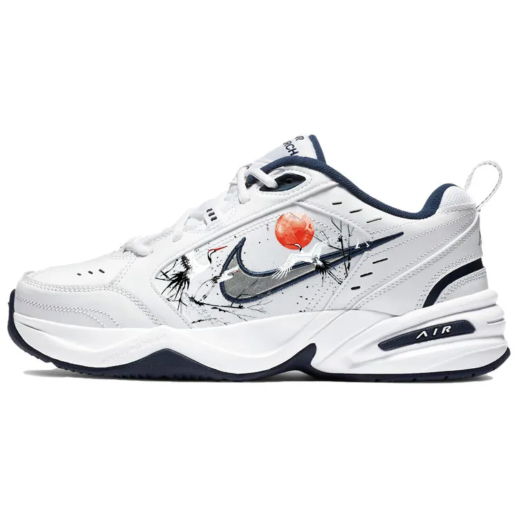 Nike Air Monarch 4 Slip Resistant Abrasion Resistant Low top Chunky Sneakers Unisex White