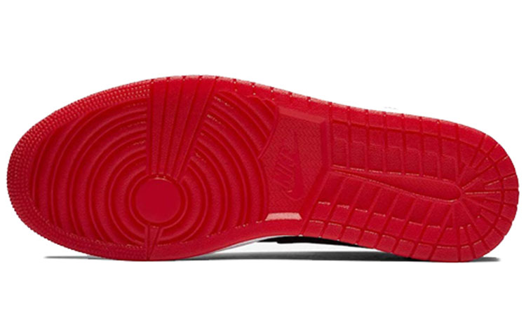 Мужские кроссовки Jordan Air Jordan 1 Mid (черно-красно-белый) — фото 5