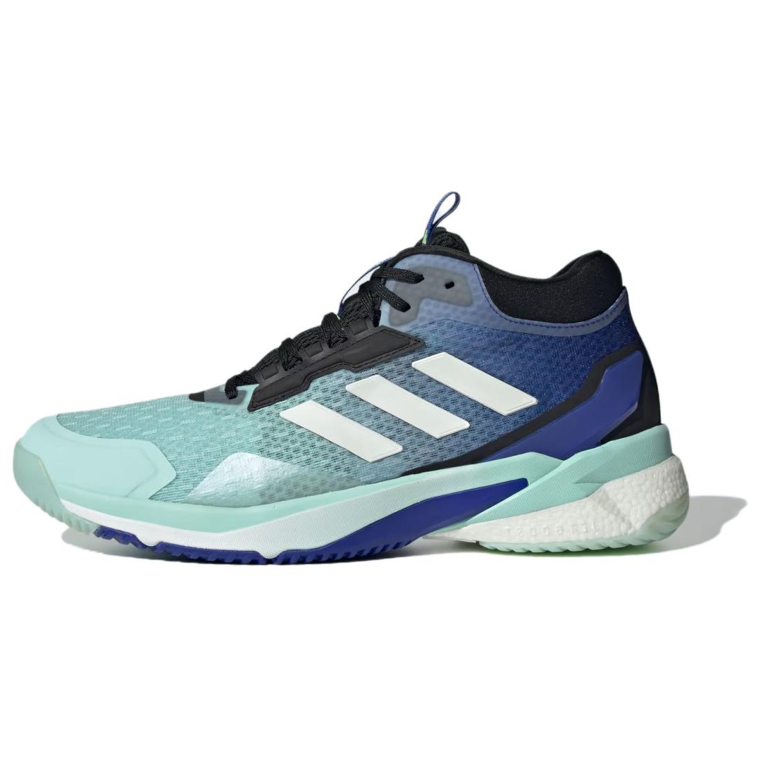 Adidas Crazyflight 5 Cushioning Slip Resistant Low top Training Shoes Unisex Blue Green