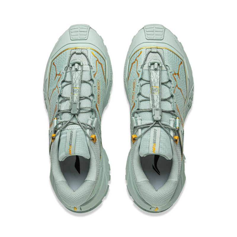 Li Ning Outdoor CF Tracing, Xingchuan Pro Cushioning, Wear Resistant Low top Hiking Shoes Unisex Green