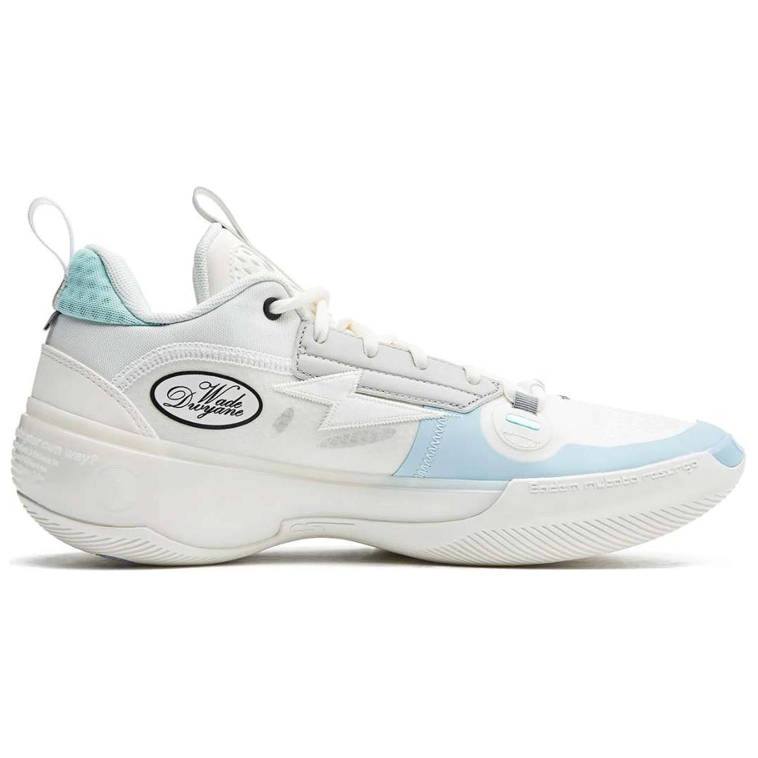 Li Ning Way Of Wade 10 Low Slip Resistant Abrasion Resistant Low top Basketball Shoes Unisex White Blue