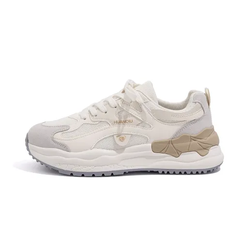 HUANQIU Low top Chunky Sneakers Men's Beige Khaki