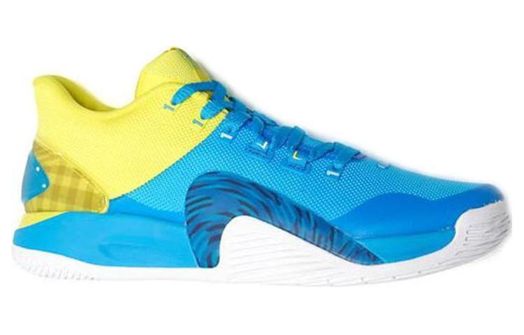 XTEP Lin Generation Basketball Shoes Men’s Low Top Blue Yellow
