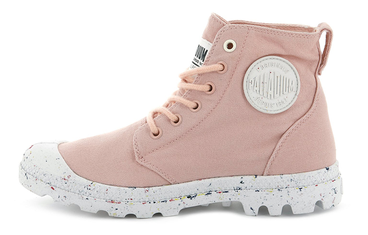 Palladium Pampa Hi Organic Slip Resistant, Abrasion Resistant, Breathable High top Canvas Shoes Women's Light Pink