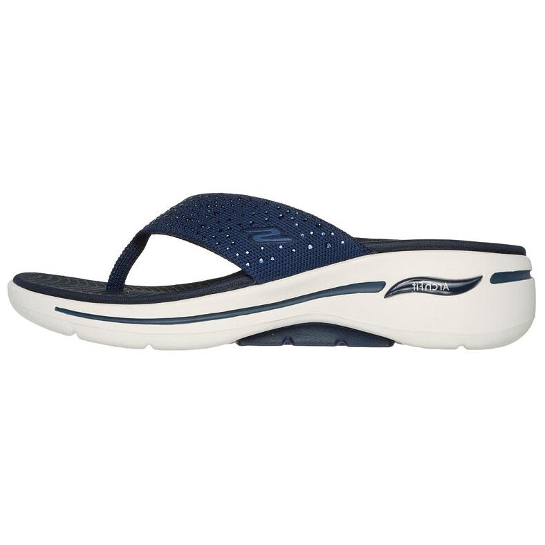 Skechers Go Walk Arch Fit Flip Flops Women's Blue White