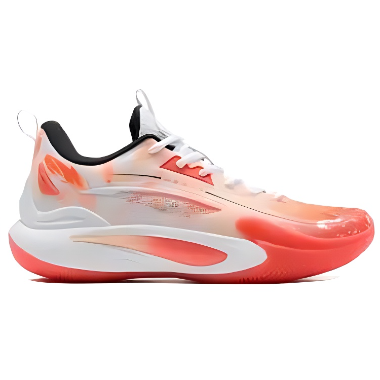 XTEP Wear resistant And Lightweight Low top Rotation Systems Basketball Shoes Men’s Red White