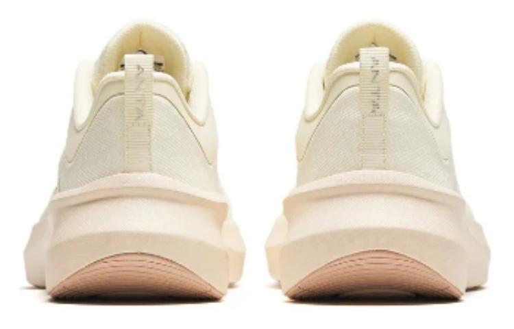 Anta Round Tip Cushioning, Wear Resistant Low top Training Shoes Women’s Light Beige White