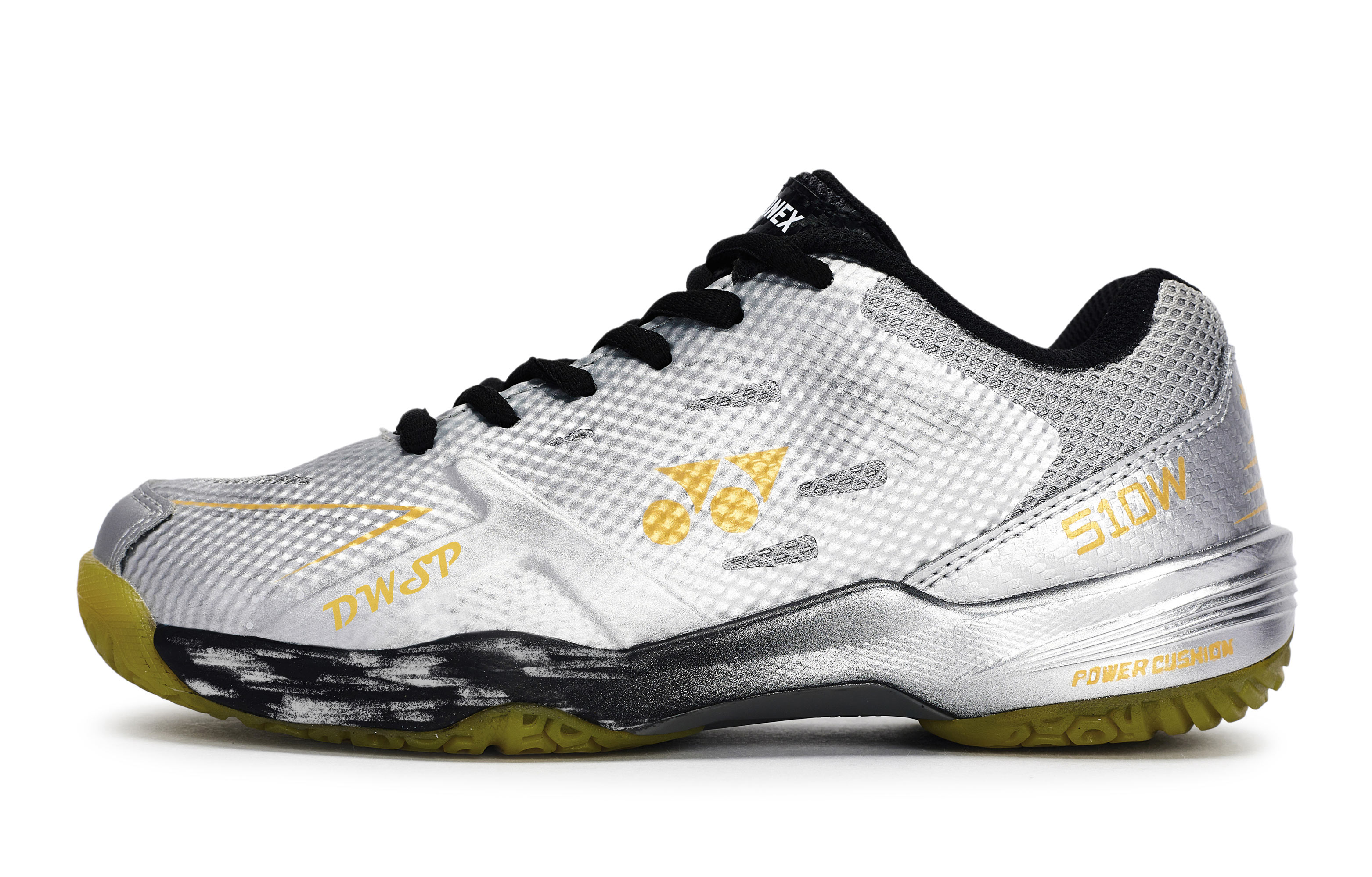 YONEX Power Cushion Slip Resistant, Abrasion Resistant, Lightweight Low top Badminton Shoes Unisex Black Silver Gold