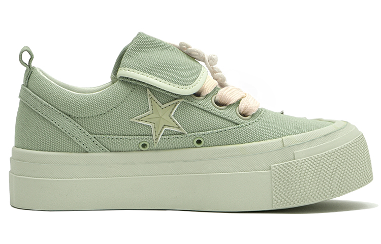 KAALIXTO Slip Resistant Abrasion Resistant Low top Canvas Shoes Unisex Green