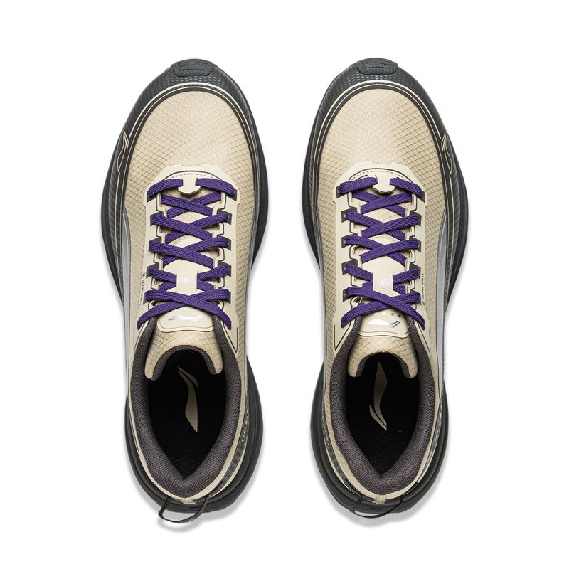 Li Ning Outdoor CF Tracing, Hiking Scenery TPU Low top Hiking Shoes Unisex Plain Khaki Obsidian Gray