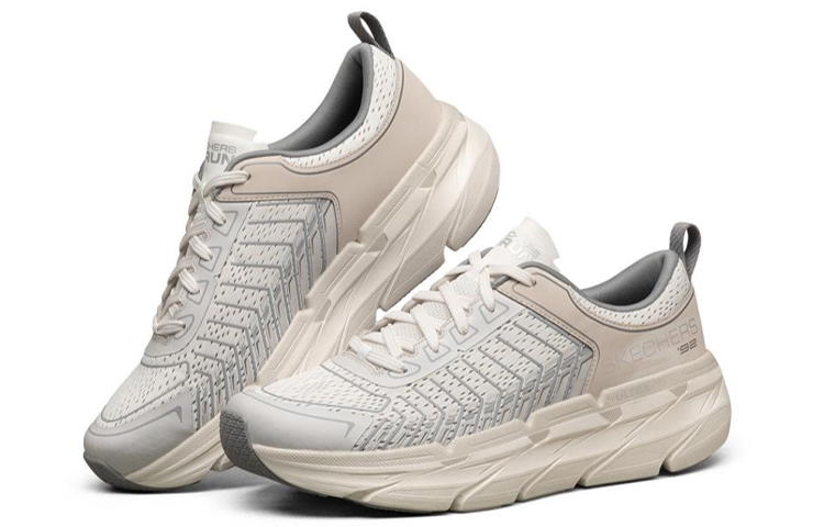 Кроссовки Skechers Max Cushioning Premier (бело-серые) — фото 3