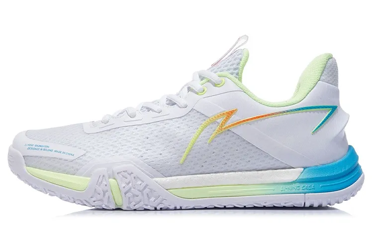 Li Ning Badminton Shoes Unisex Low Top Standard White/Yellow/Blue