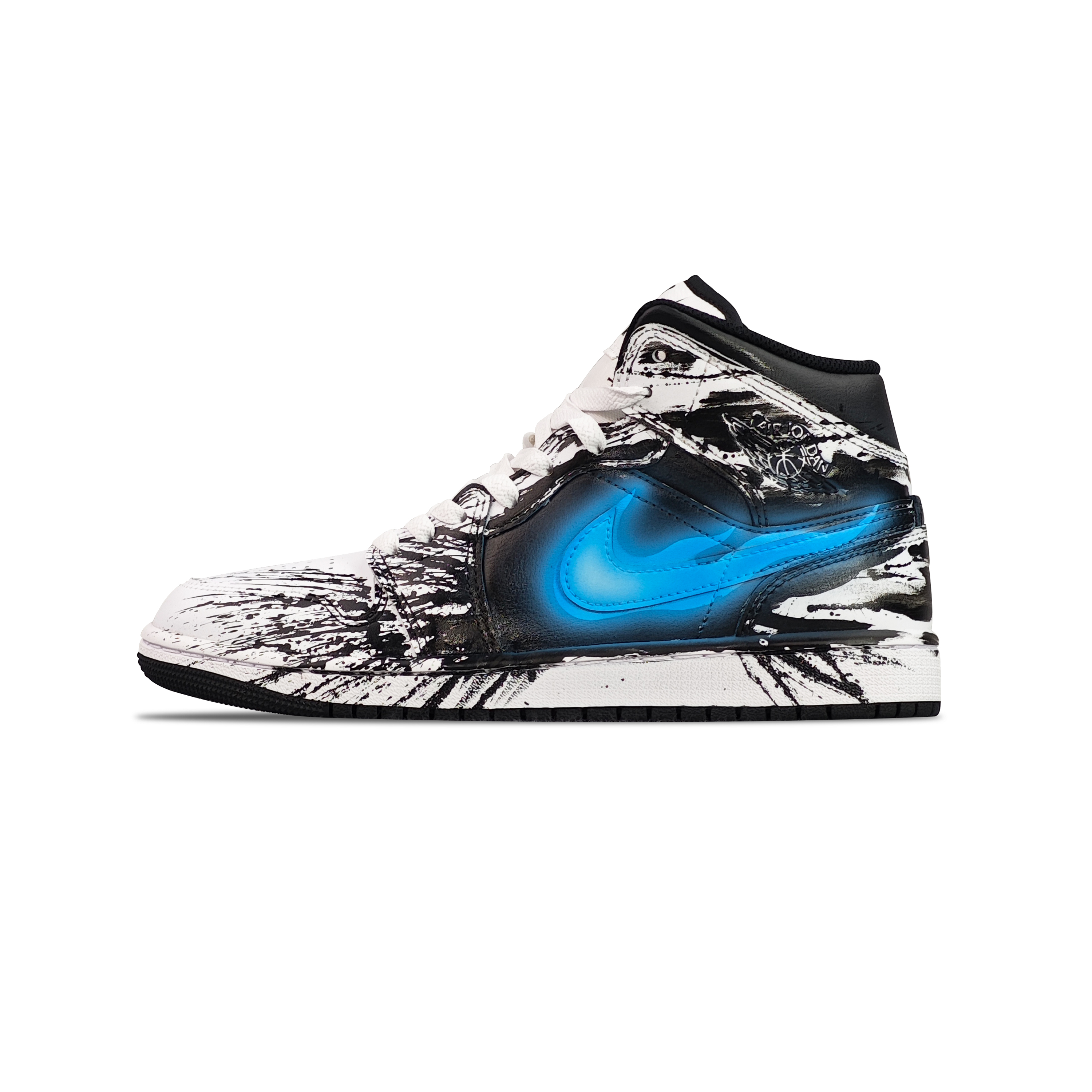 Jordan Air Jordan 1 Slip Resistant High top Vintage Basketball Shoes Men’s Blue White
