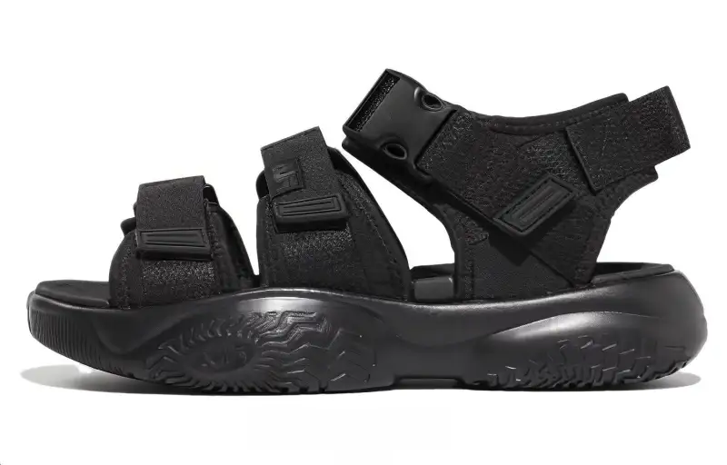 FILA Tapered Sandals V3 Slip Resistant Abrasion Resistant Sports Sandals Unisex Black