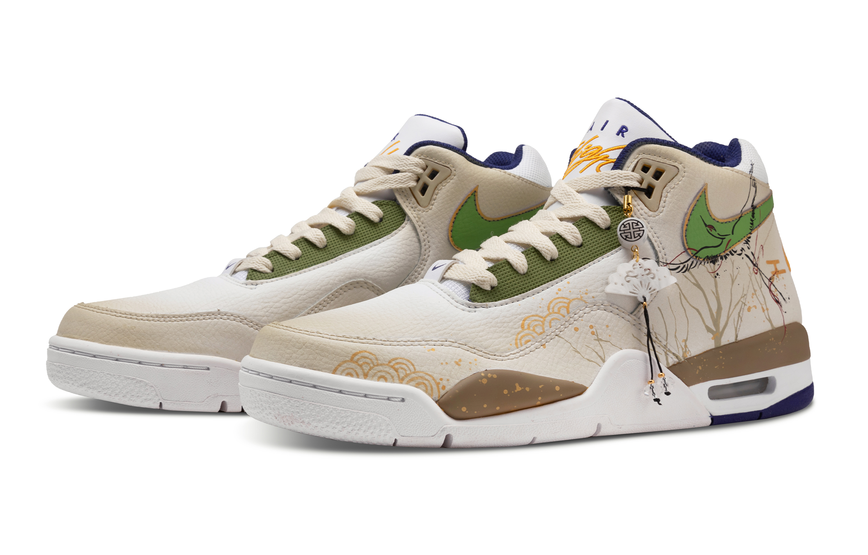 Nike Flight Legacy Slip Resistant Abrasion Resistant Slip Resistant Abrasion Resistant Mid top Vintage Basketball Shoes