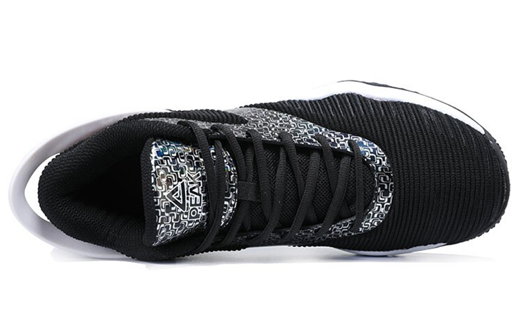 PEAK Basketball Shoes Men’s Mid Top Black/All White