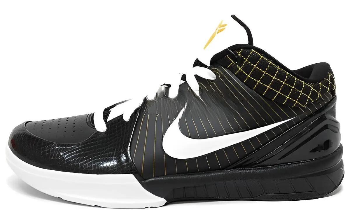Nike Zoom Kobe 4 Slip Resistant Abrasion Resistant Slip Resistant Abrasion Resistant Mid top Basketball Shoes Unisex