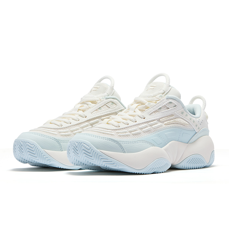 FILA FUSION FIRE Flame Shoes Fashion Low top Basketball Shoes Women’s Hot Spring Blue Snow