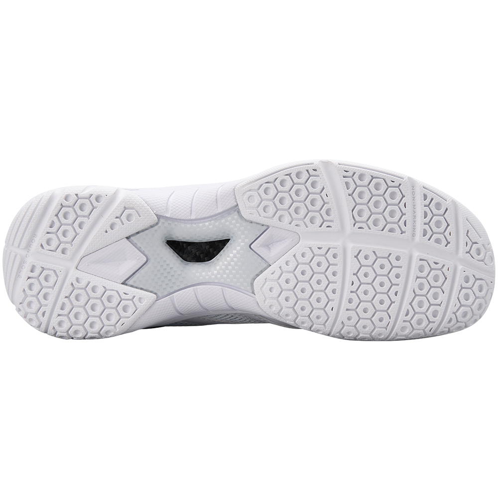 KUMPOO Versatile Cushioning Slip Resistant Breathable Coverage Support Low top Badminton Shoes Unisex White