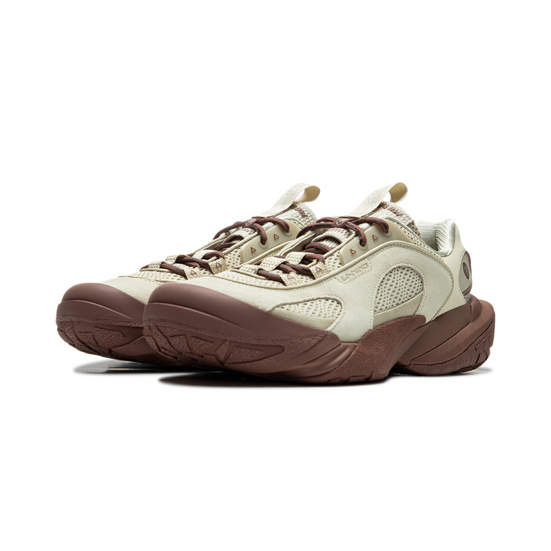 Li Ning CF Tracing, Hiking EDC Slip Resistant Abrasion Resistant Low top Hiking Shoes Unisex Green Brown