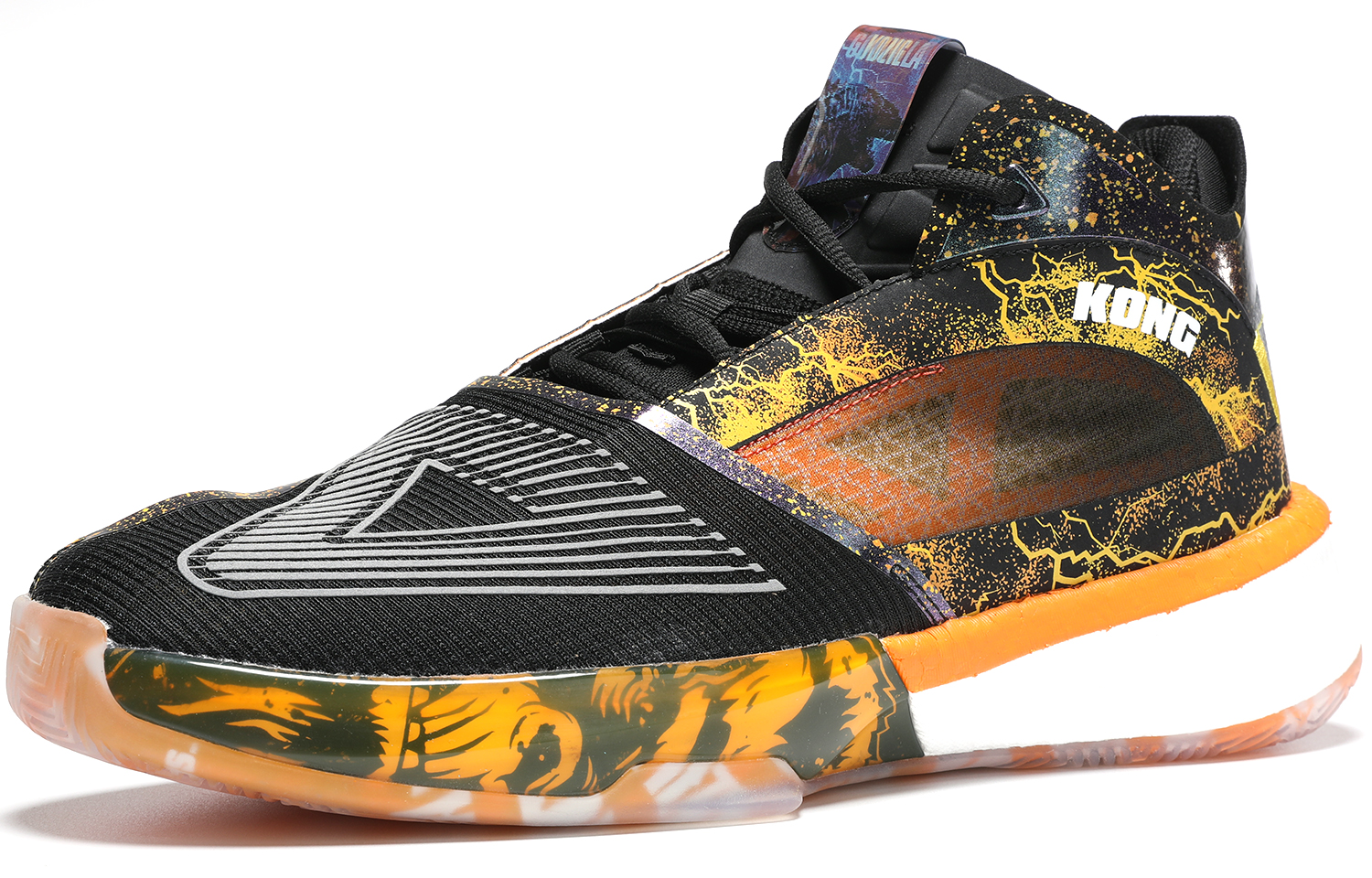 PEAK Surfing The Big Triangle 1.0 Basketball Shoes Men’s Mid Top Black/Fall Orange