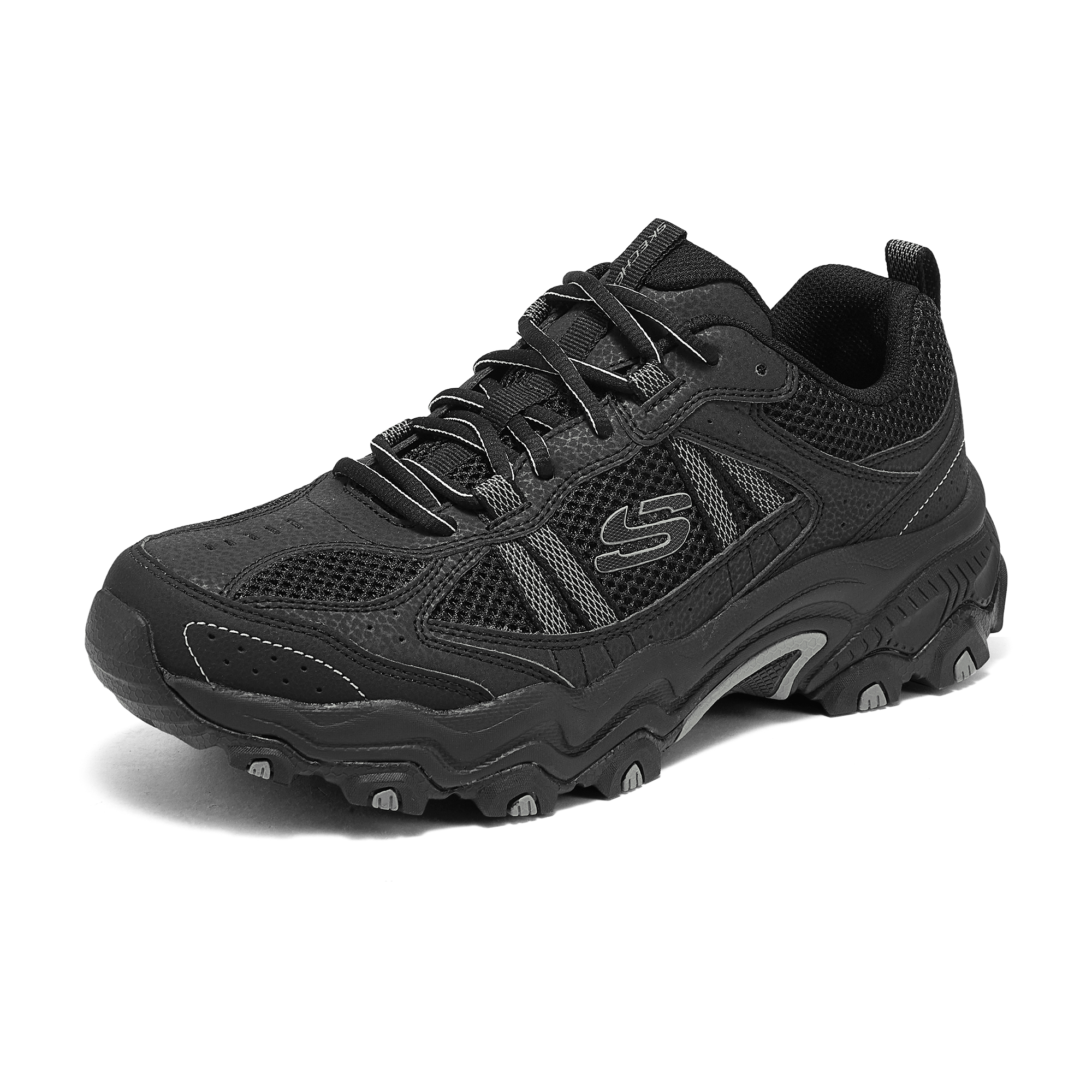 Skechers Breathable Support Abrasion Resistant Grip Low top Hiking Shoes Men’s Black