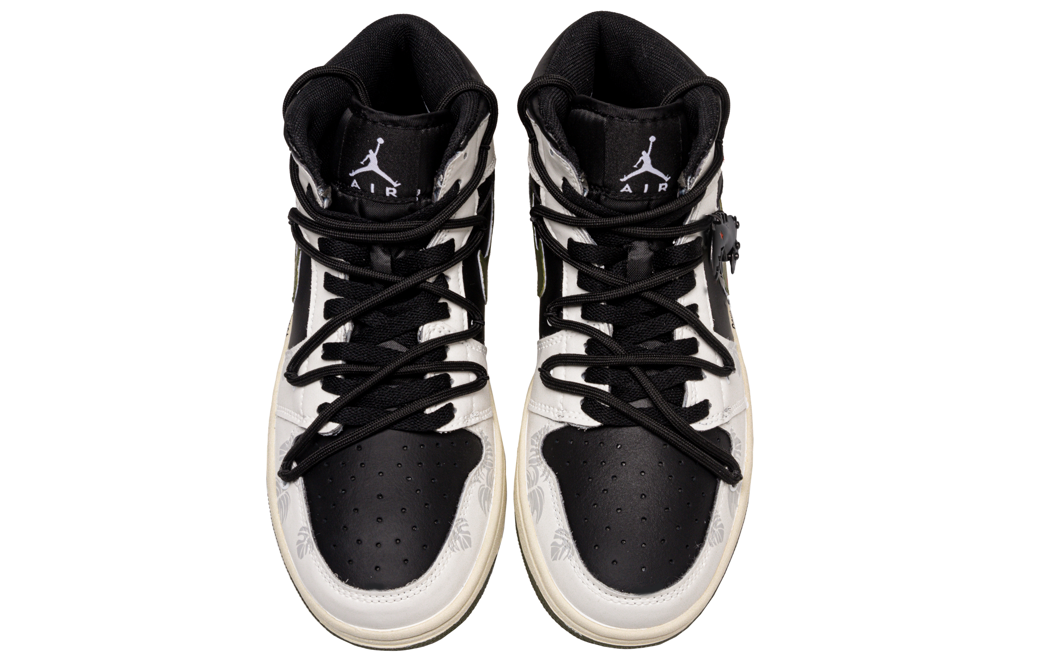 Jordan Air Jordan 1 Square Dragon Synthetic Leather Abrasion Resistant Mid top Vintage Basketball Shoes Unisex