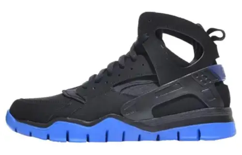 Nike Air Huarache Slip Resistant Abrasion Resistant Low top Basketball Shoes Men's Black Blue