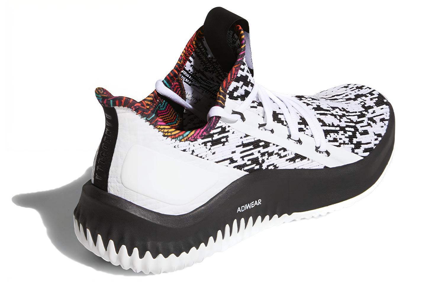 Мужские кроссовки adidas Dame D.O.L.L.A. (черно-белые) — фото 4
