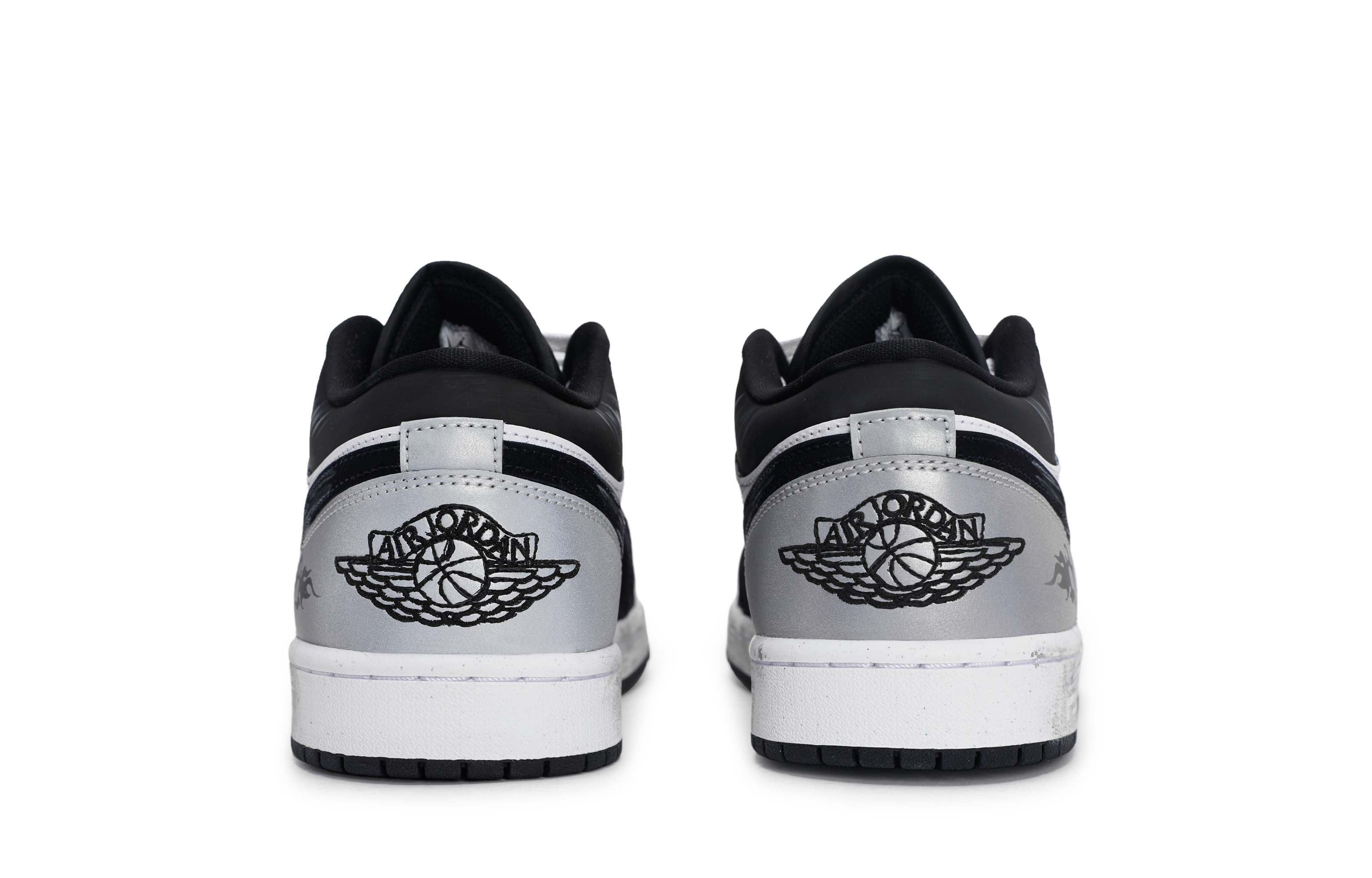 Jordan Air Jordan 1 Vintage Basketball Shoes Men’s Low Top Black/White/Gray/Silver