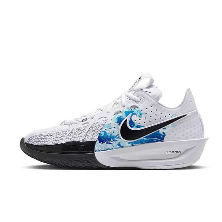 Nike G.T. Cut 3 Dark Blue, Summer Wave Cushioning Slip Resistant Low top Basketball Shoes Unisex White