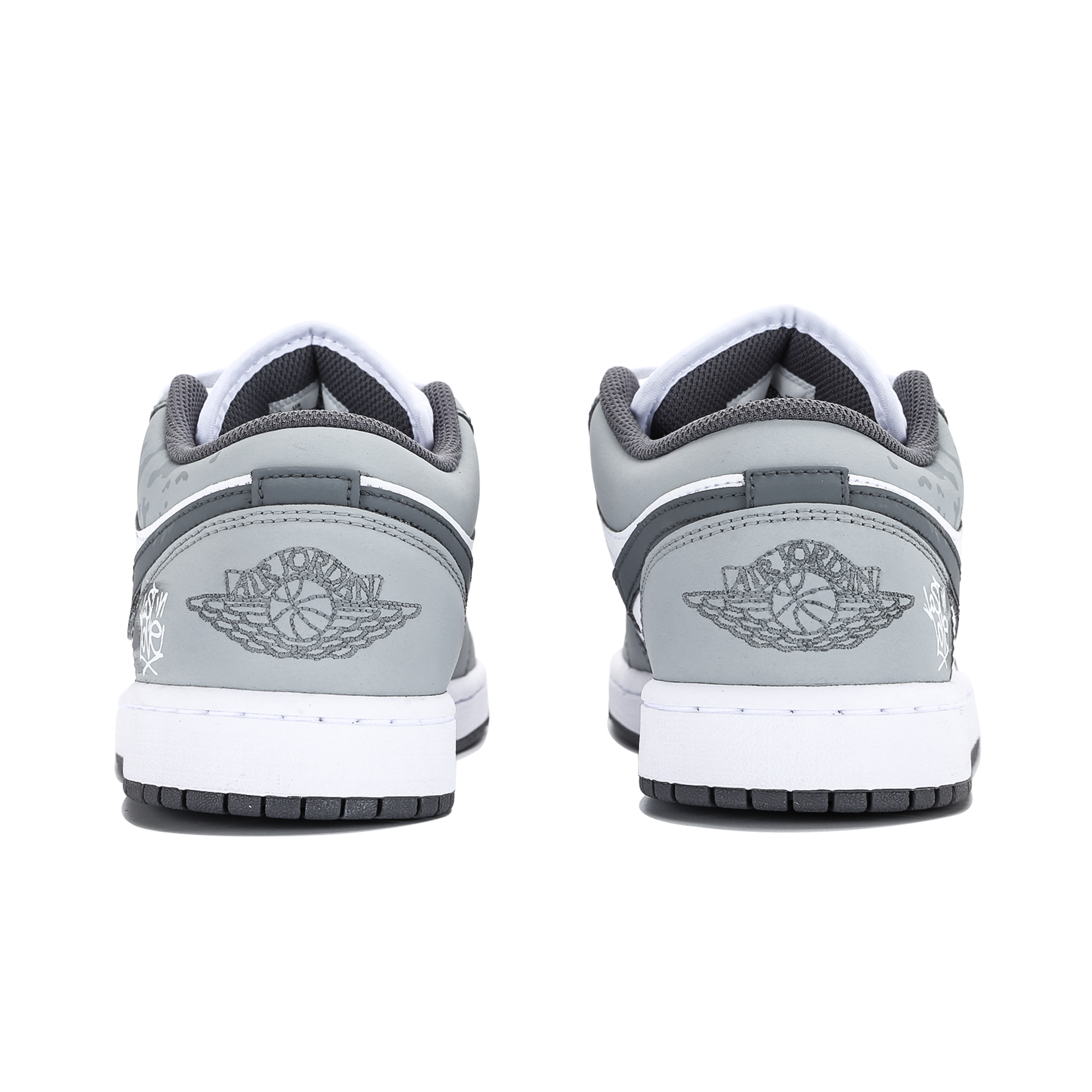 Jordan Air Jordan 1 Abrasion Resistant Abrasion Resistant Low top Vintage Basketball Shoes Unisex Gray