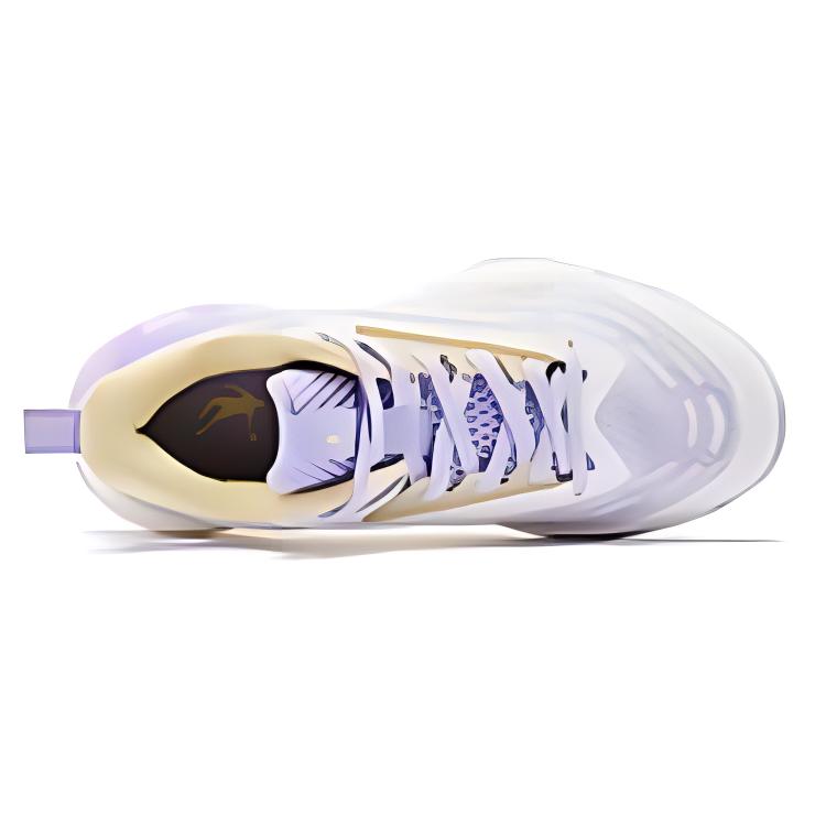 QIAODAN Slip Resistant Low top Basketball Shoes Women’s Purple White Yellow
